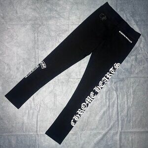 Chrome Hearts Logo Leggings Black Size Small